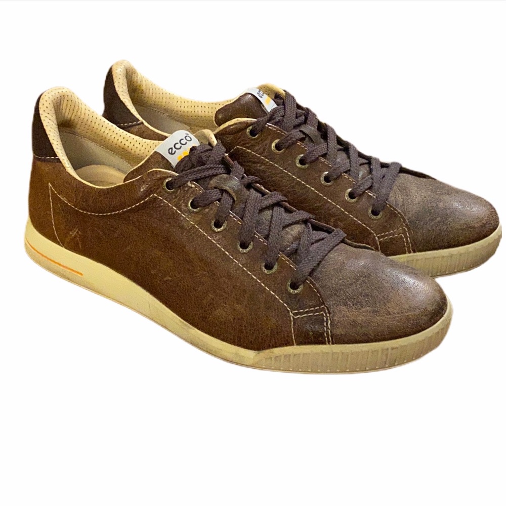 ECCO Golf Sneakers Street Brown Leather Lace up8.5